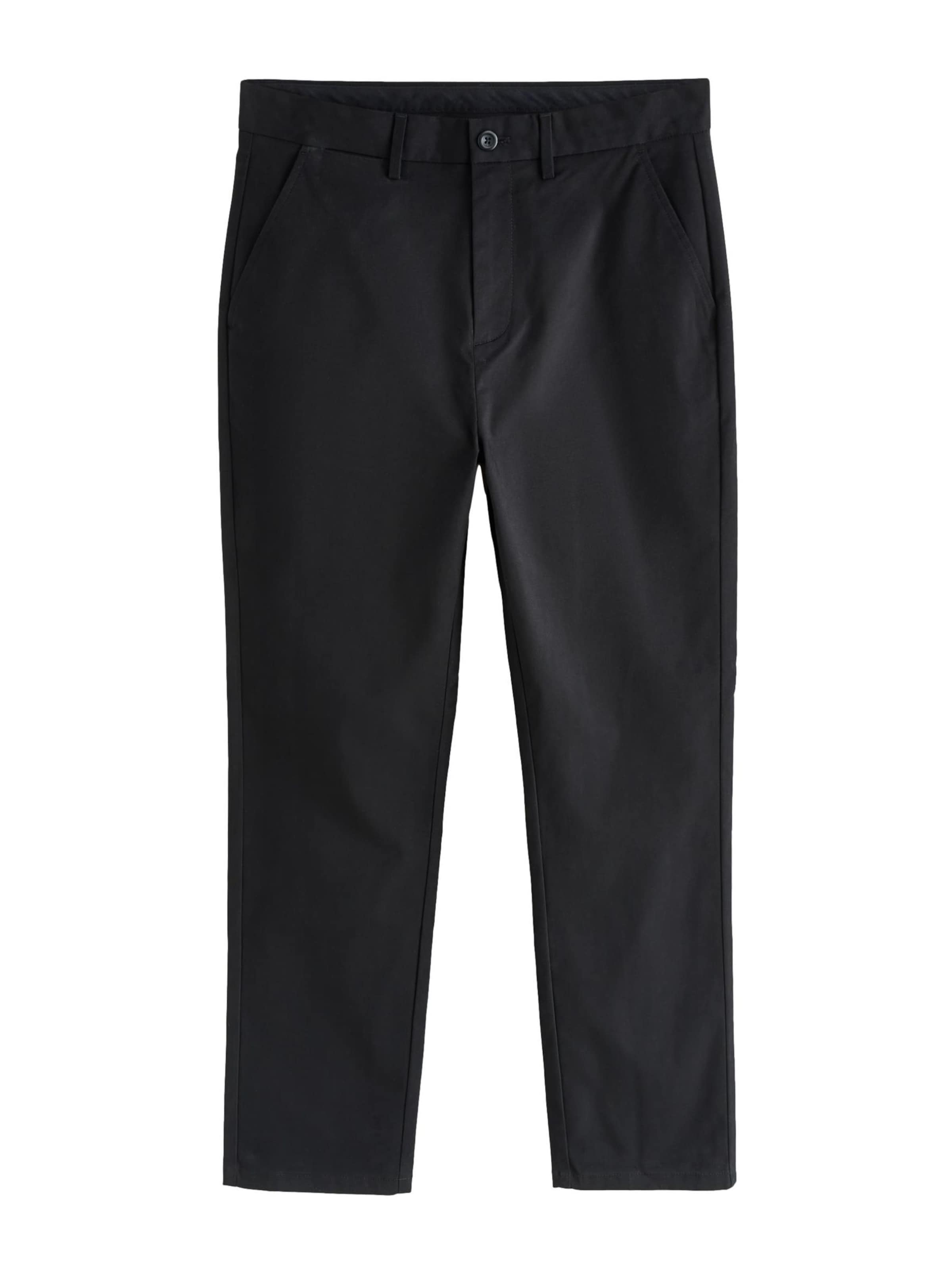 NextSlimfit Chino hlače 'Motionflex' - crna boja: prednji dio
