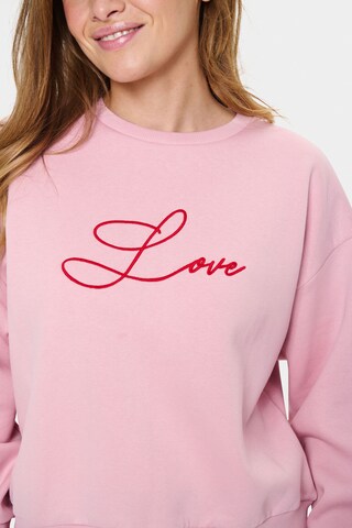 SAINT TROPEZ Sweatshirt 'ZlovinaSZ' in Pink