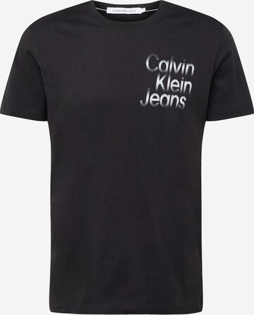 Tricou de la Calvin Klein Jeans pe negru: față