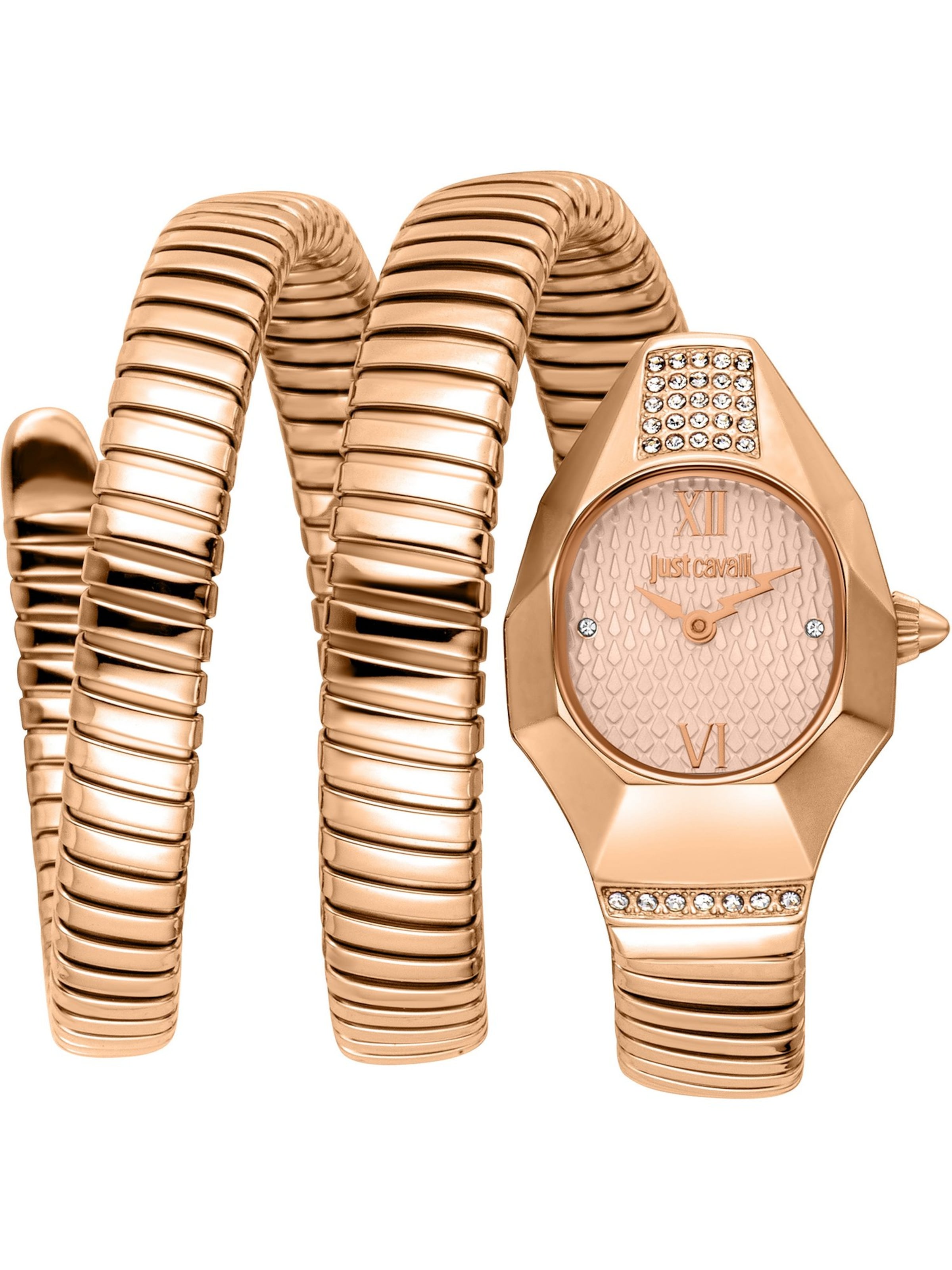 Just Cavalli Time Uhr in Bronze: Vorderseite