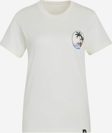 ADIDAS SPORTSWEAR Toiminnallinen paita 'SLIDE' värissä valkoinen: etupuoli