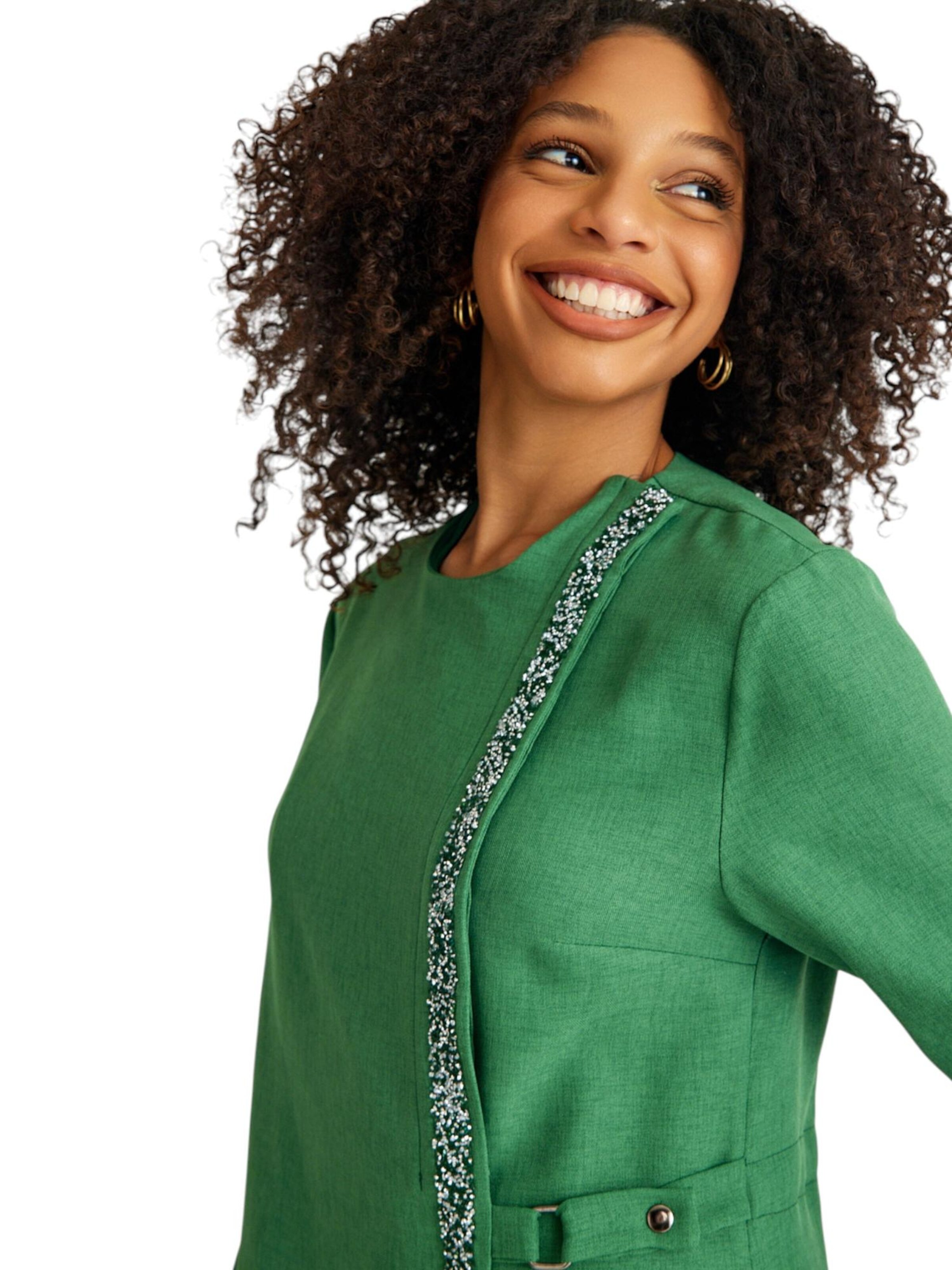 fashionshowcase Jurk 'Leila-Ferace' in Groen