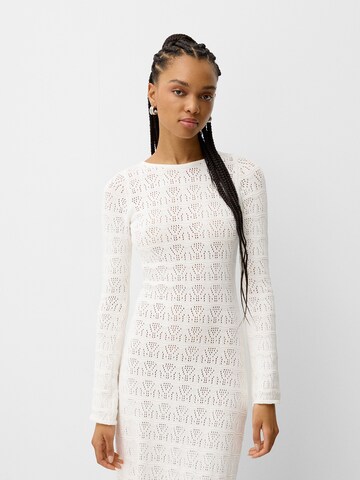 Bershka Knit dress in Beige
