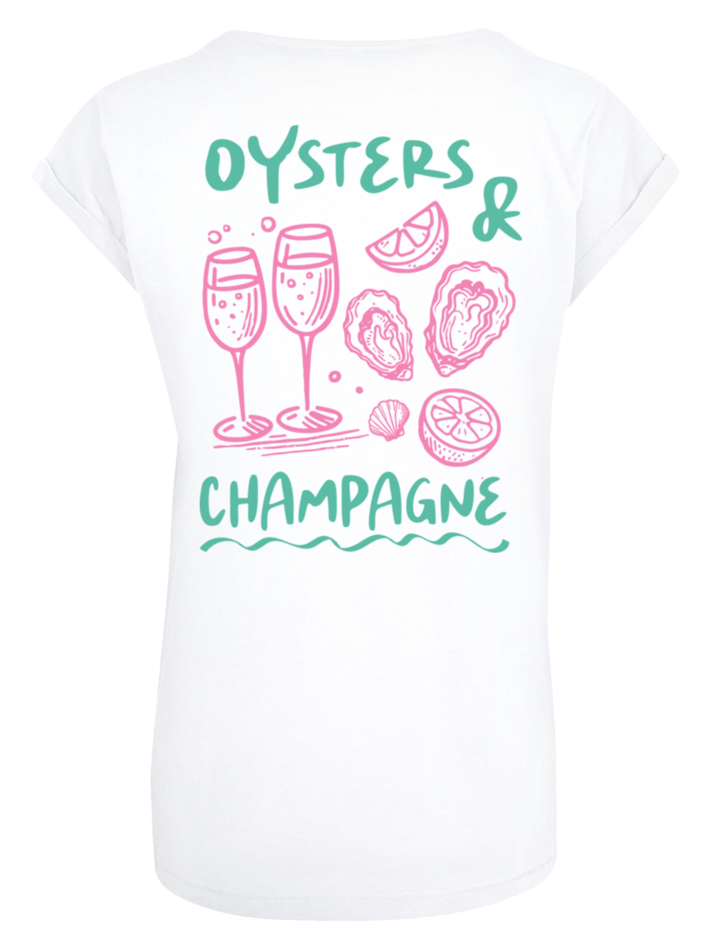 F4NT4STIC T-Shirt 'Oysters And Champagne' in Weiß