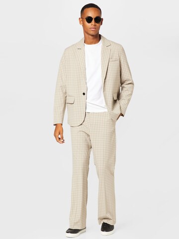 WEEKDAY Flared Trousers with creases 'Franklin' in Beige