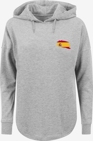 F4NT4STIC Sweatshirt 'Spain Spanien Flagge' in Grey: front