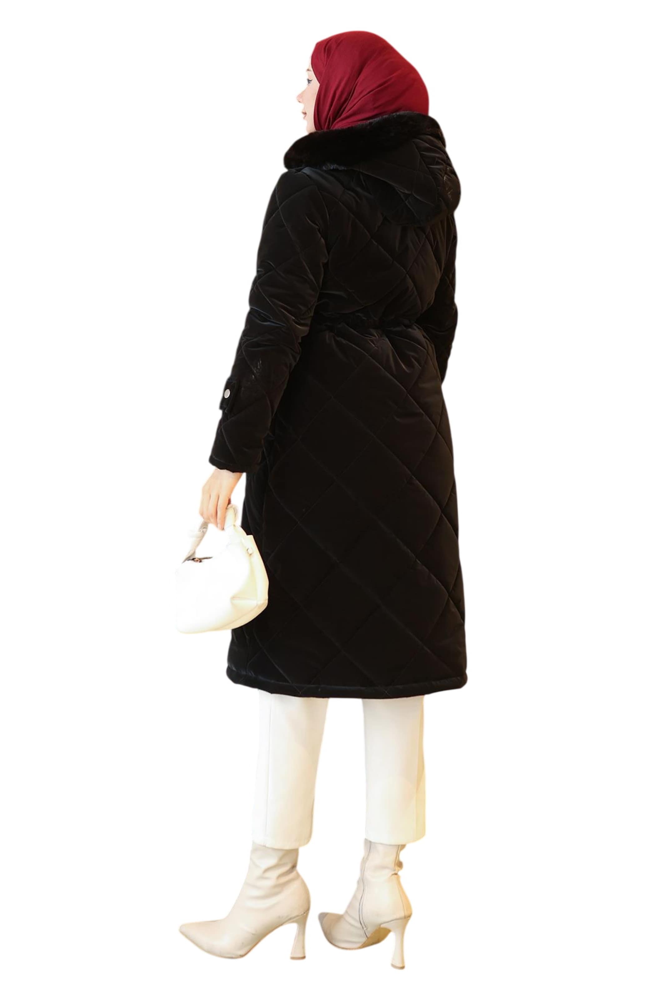 MODAMIHRAM Mantel in Schwarz