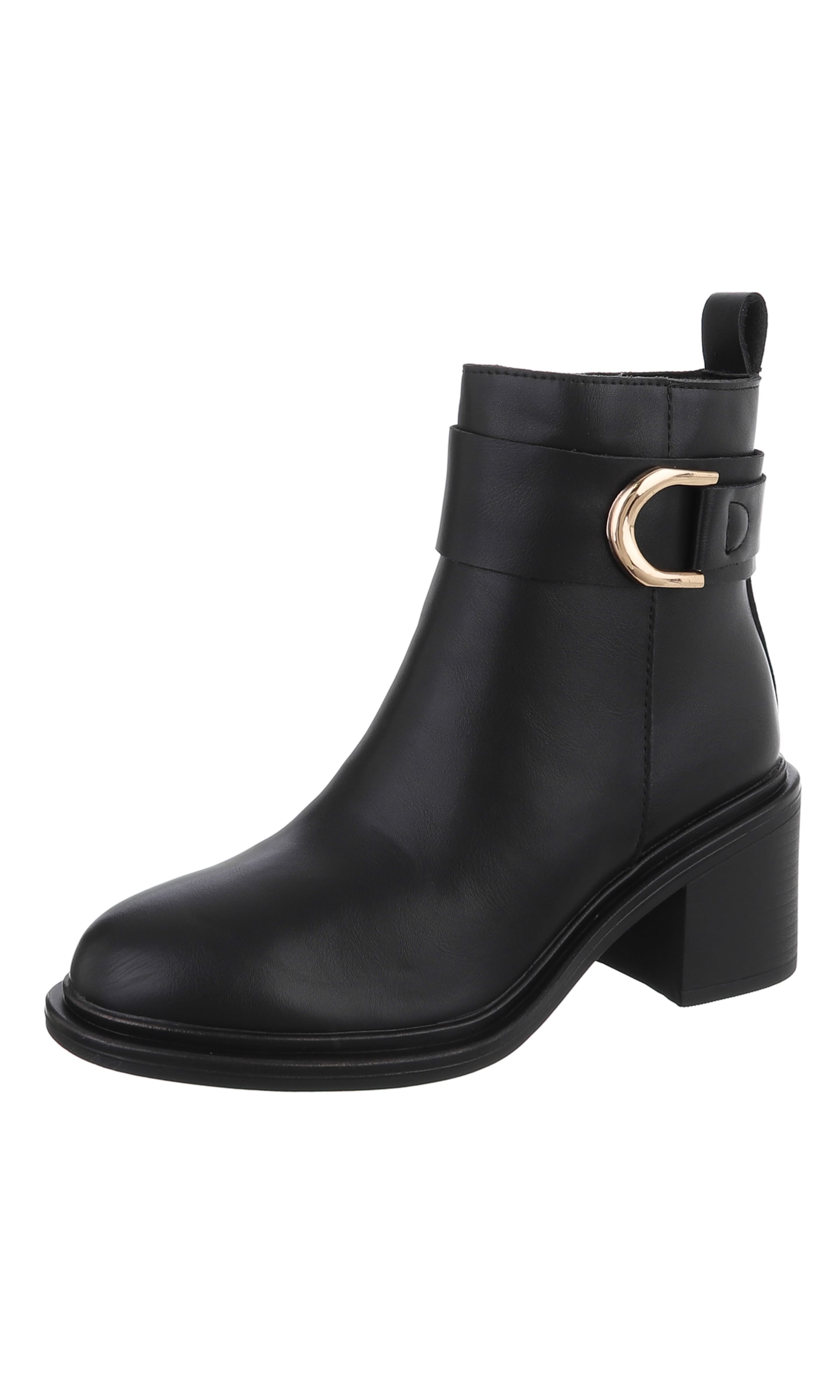 Ital-Design Ankle Boots in Black: front