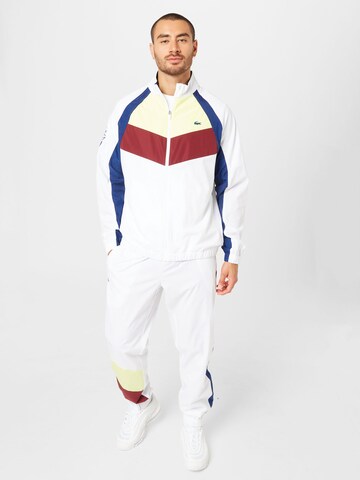 Survêtement Lacoste Sport en blanc : devant