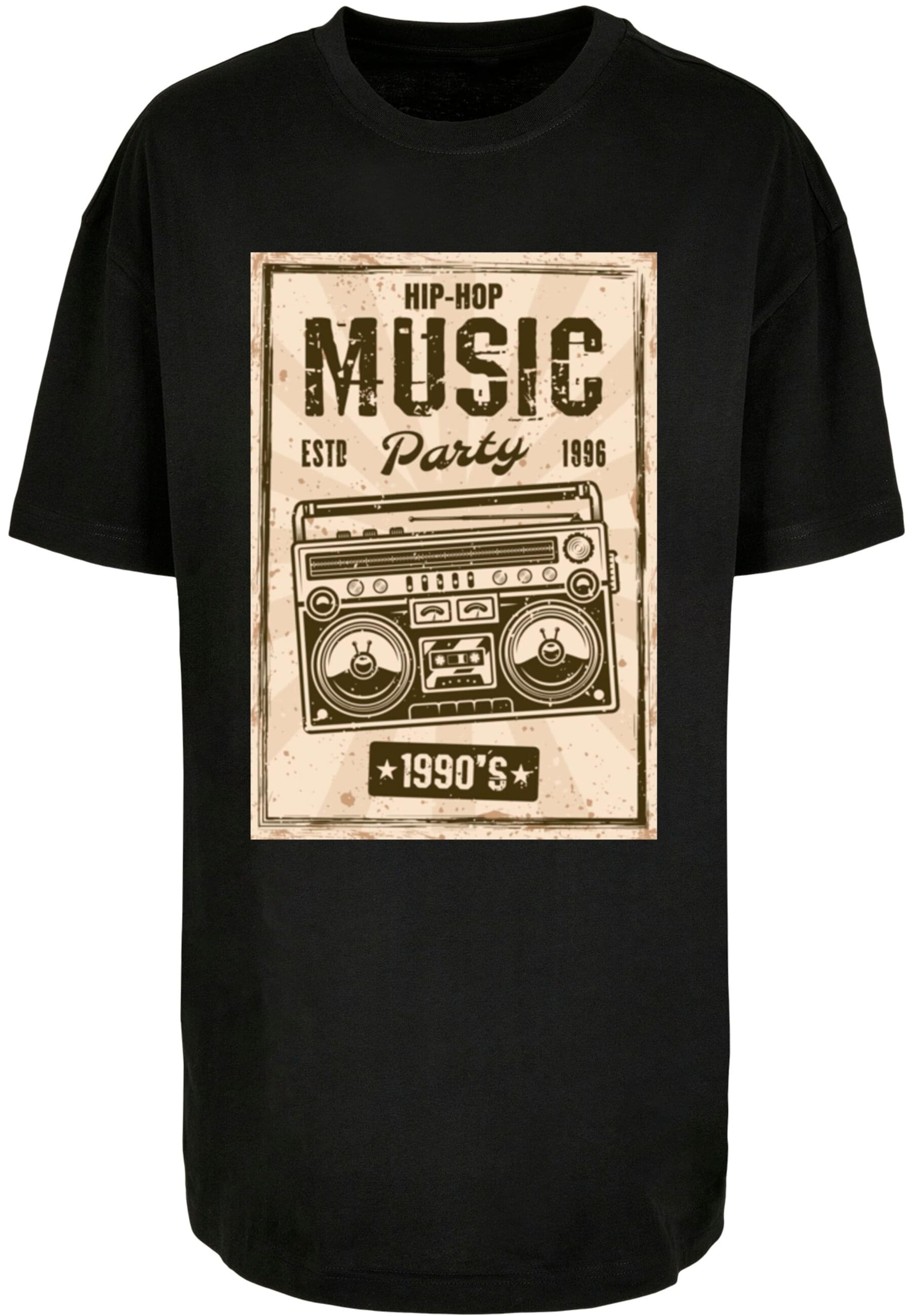 Mister Tee Tričko 'Retro Boom' - Čierna: predná strana