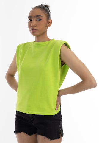 Sweat-shirt MYMO en vert : devant