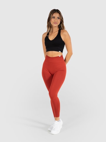 Smilodox Skinny Sporthose 'Amaze Scrunch' in Rot