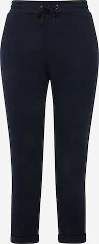 Ulla Popken Regular Broek in Blauw: voorkant