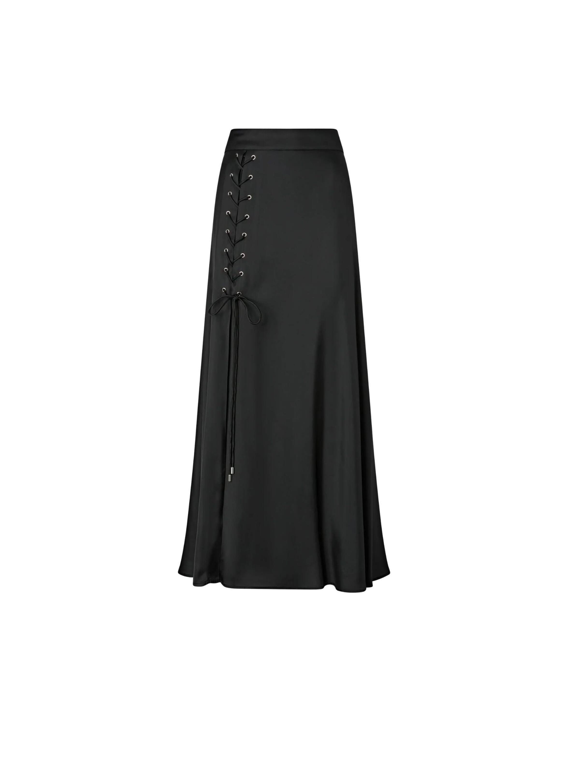 PINKO Kjol 'PINKO CARRARA GONNA TWILL FLUIDO GONNA' i svart: framsida
