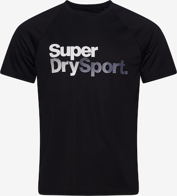 Superdry Тениска в черно: отпред