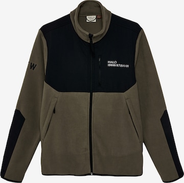 HALO Fleece jas in Groen: voorkant