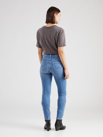 WRANGLER Skinny Džíny 'HIGH RISE SKINNY' – modrá
