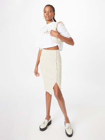 Calvin Klein Jeans Skirt in Beige