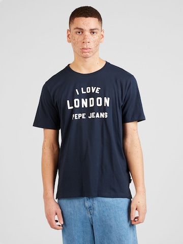 Pepe Jeans - Camisa em azul: frente