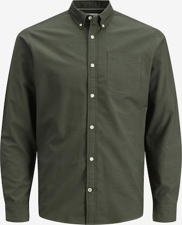 JACK & JONES Button Up Shirt 'JJEOxford' in Green: front