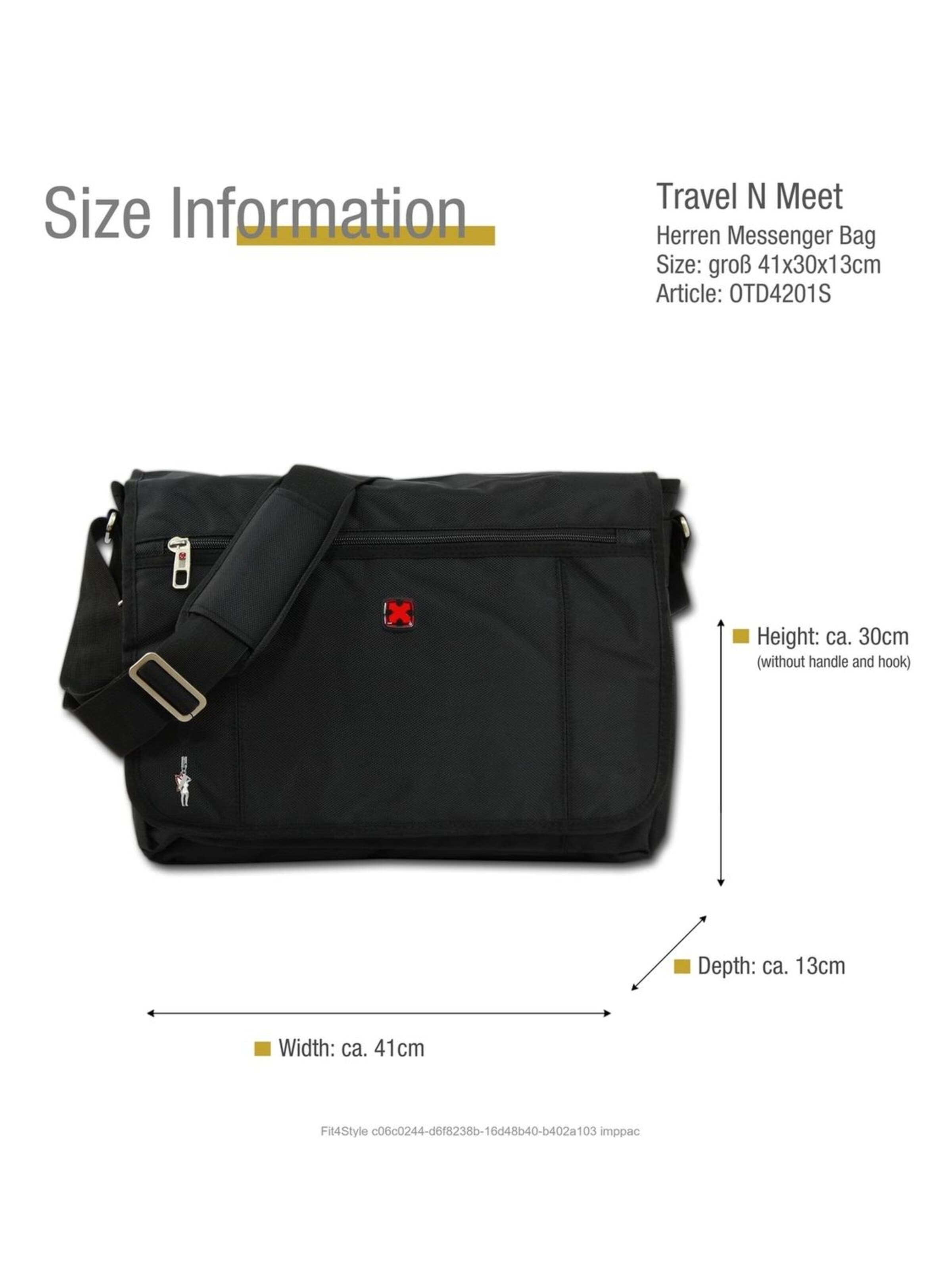 Travel N Meet - Bolso de hombro en negro