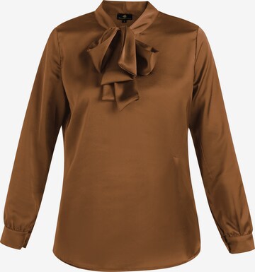 DreiMaster Klassik Blouse in Bruin: voorkant