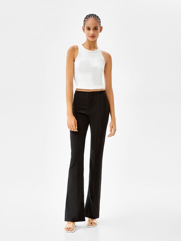 Bershka Flared Trousers in Black