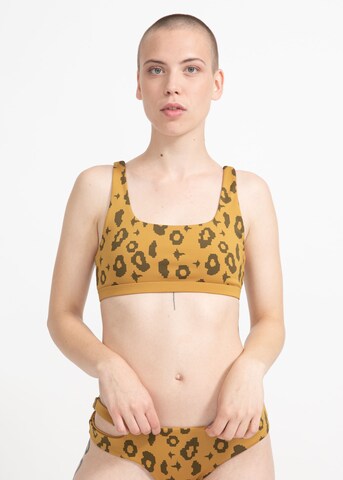 Boochen Bralette Bikini Top 'Caparica' in Yellow: front