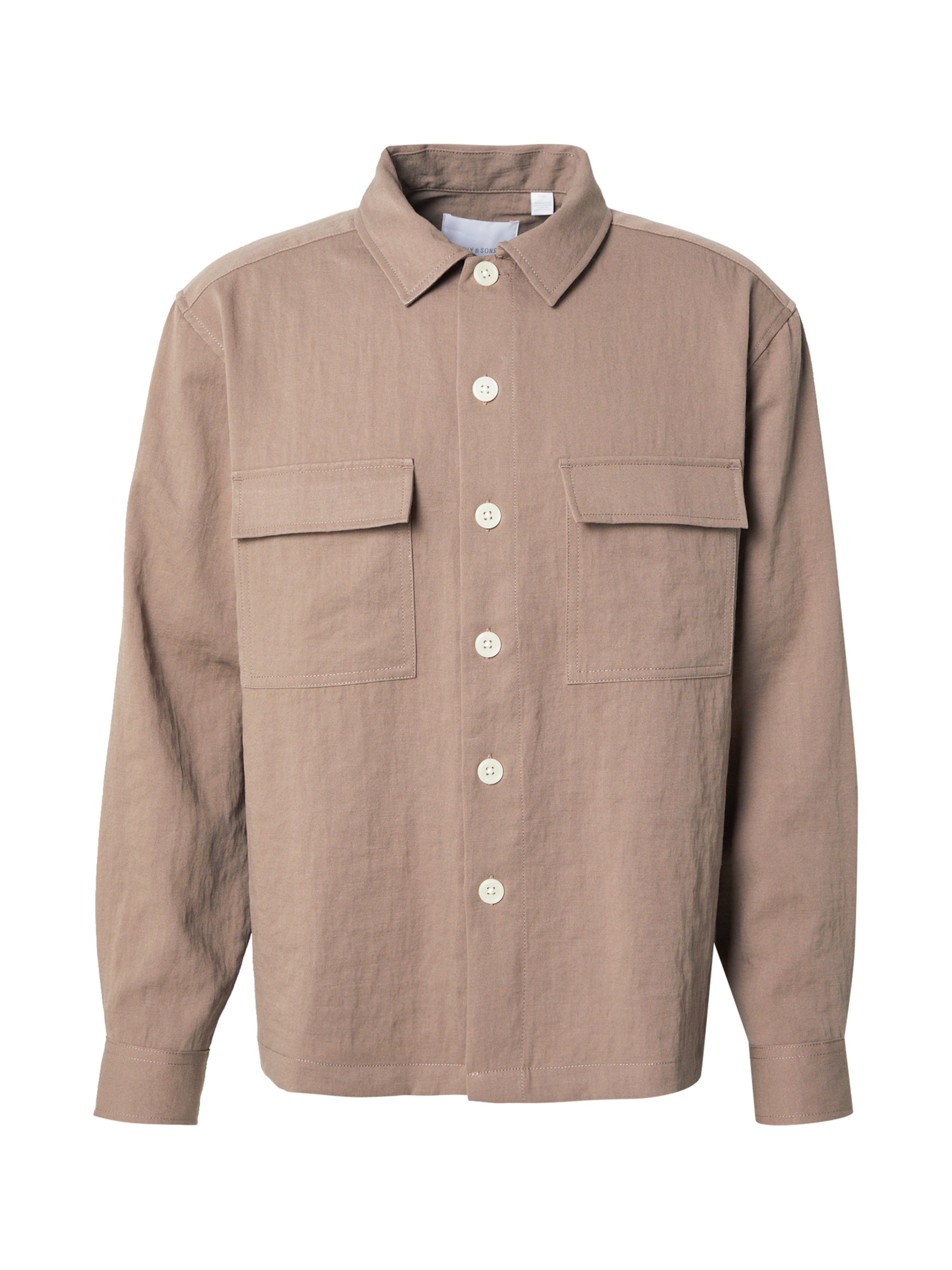 Only & Sons Regular fit Button Up Shirt 'ONSTRAKE' in Brown: front