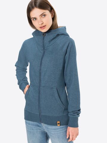 Fli Papigu Zip-Up Hoodie in Blue: front