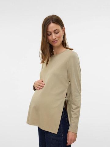 T-shirt MAMALICIOUS en gris : devant