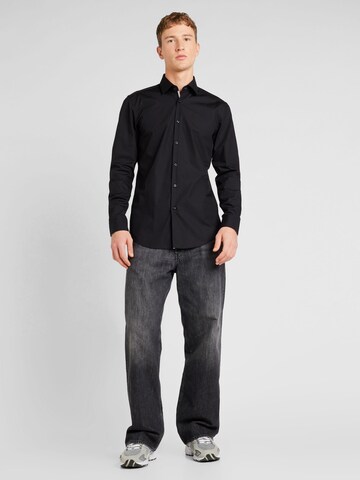 HUGO - Ajuste regular Camisa 'Koey' en negro