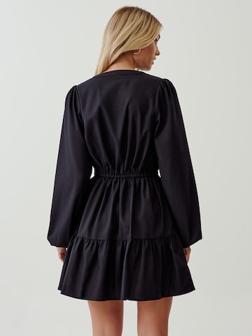 Tussah Dress 'SABINA' in Black: back