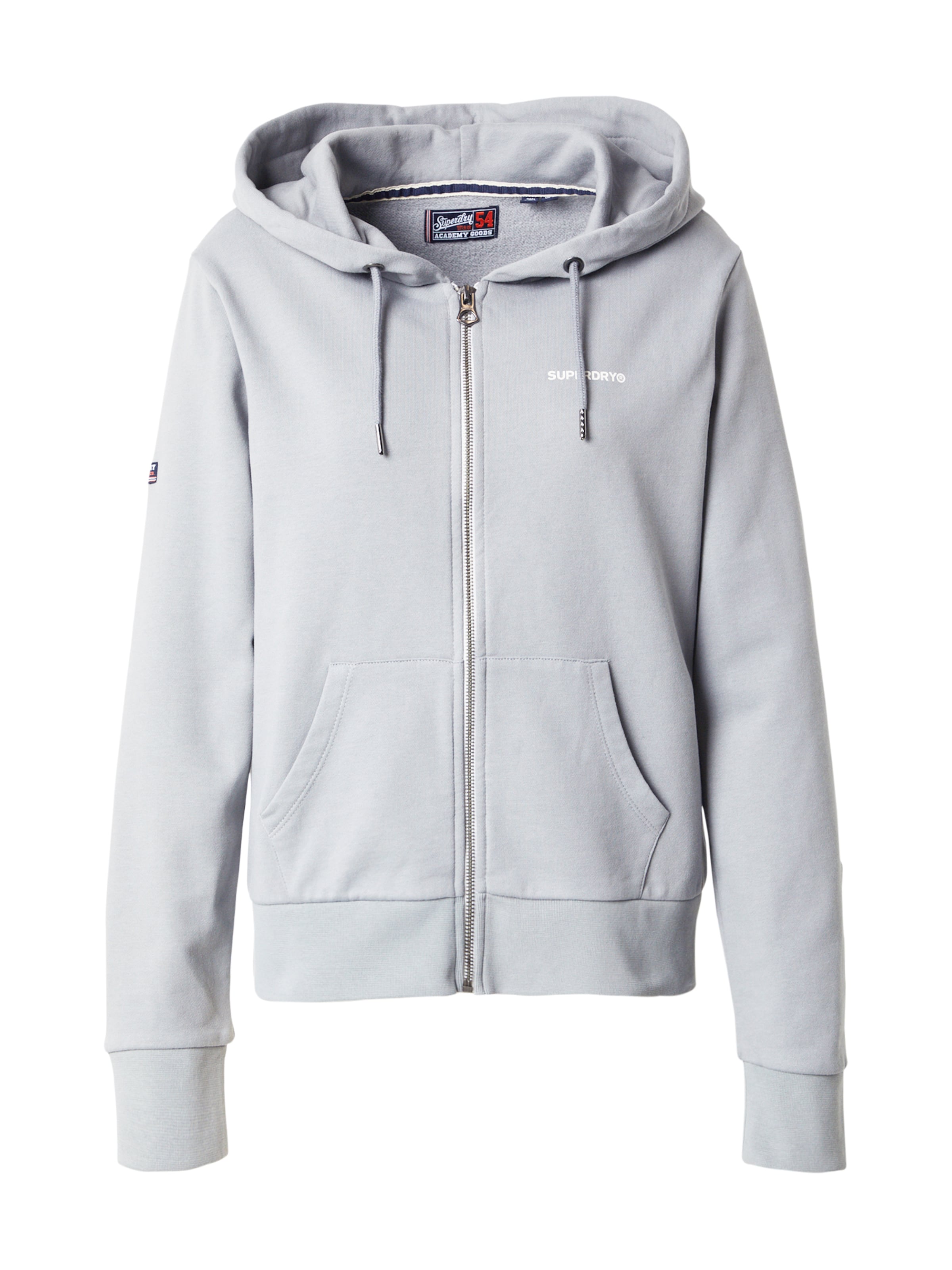 Giacca di felpa di Superdry in grigio: frontale