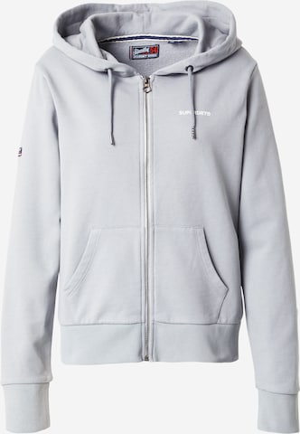Giacca di felpa di Superdry in grigio: frontale