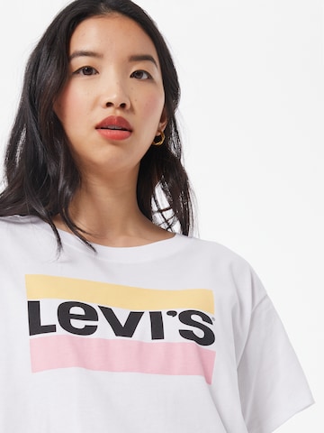 LEVI'S ® Тениска 'Graphic Varsity Tee' в бяло
