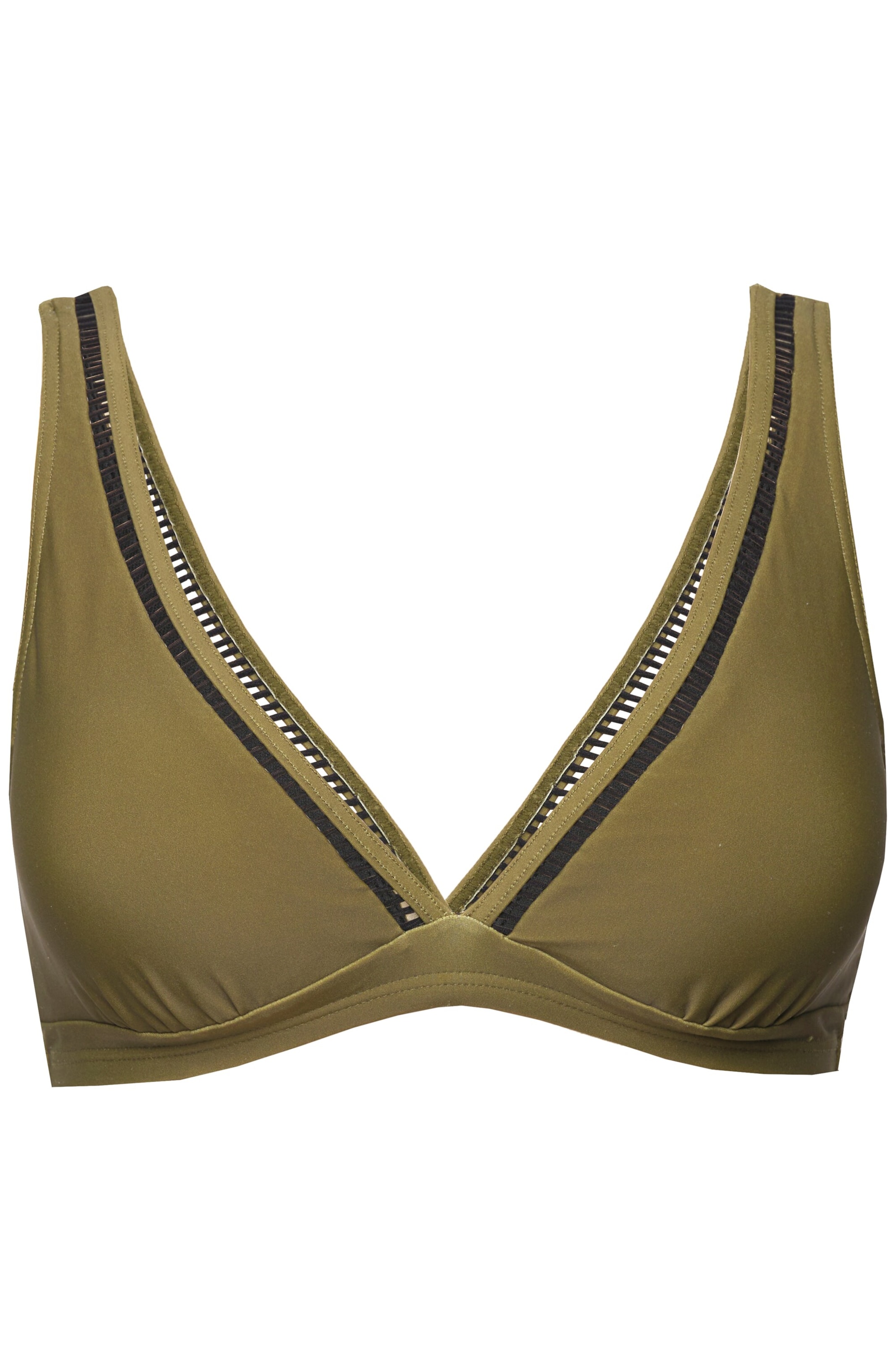 Studio Untold Triangle Bikini top in Green: front