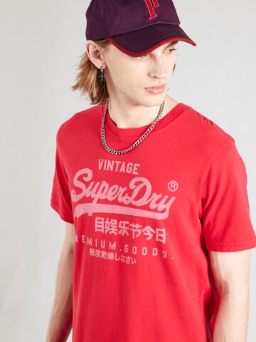 raudona Superdry Marškinėliai