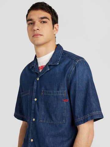 DIESEL Regular fit Button Up Shirt 'D-PAROSHORT' in Blue