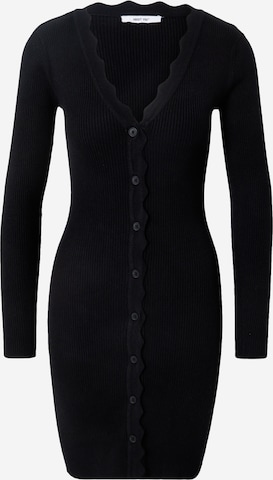 ABOUT YOU Плетена рокля 'Izzie' в черно: отпред