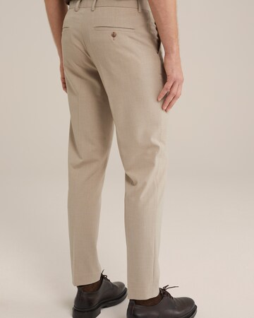 Coupe slim Pantalon à plis WE Fashion en beige