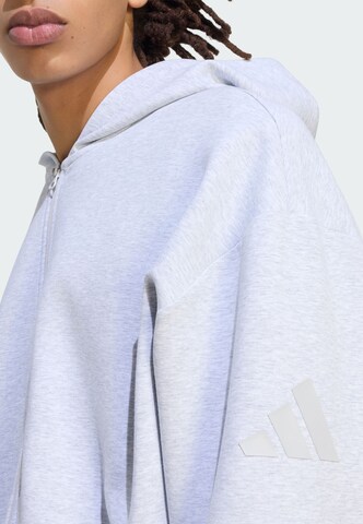 ADIDAS SPORTSWEAR Αθλητική ζακέτα φούτερ 'Soft Lux' σε γκρι