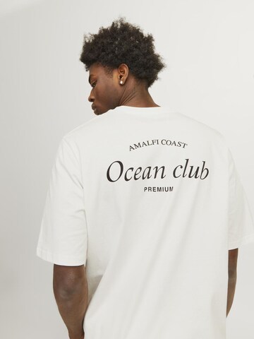 balta JACK & JONES Marškinėliai 'Ocean Club'