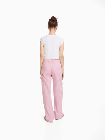 Bershka Loosefit Cargobyxa i rosa