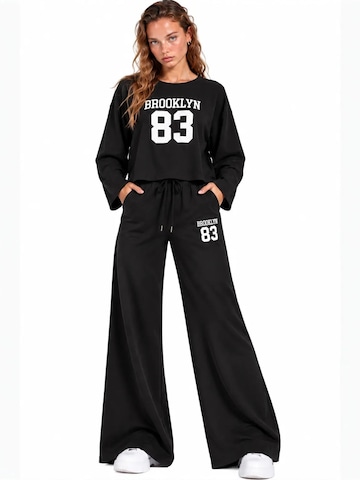 Lady Bersan - Roupa de casa em preto: frente