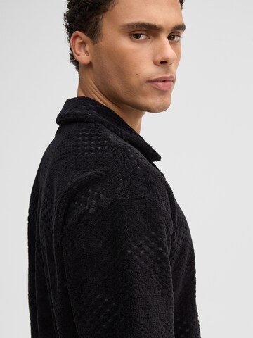 STRELLSON Comfort fit Button Up Shirt 'Joseph' in Black