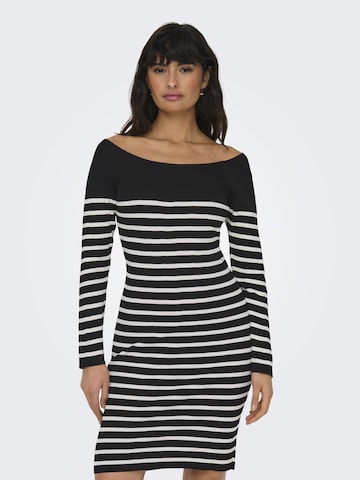 ONLY Knitted dress in Black: front