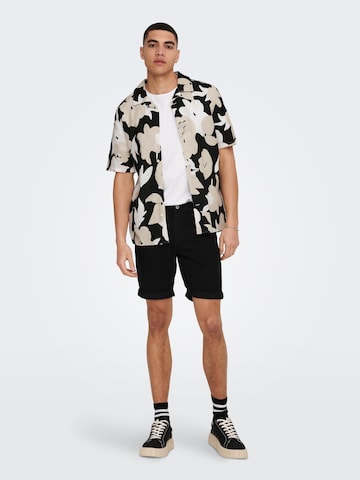 Only & Sons Regular fit Overhemd 'Trev' in Zwart