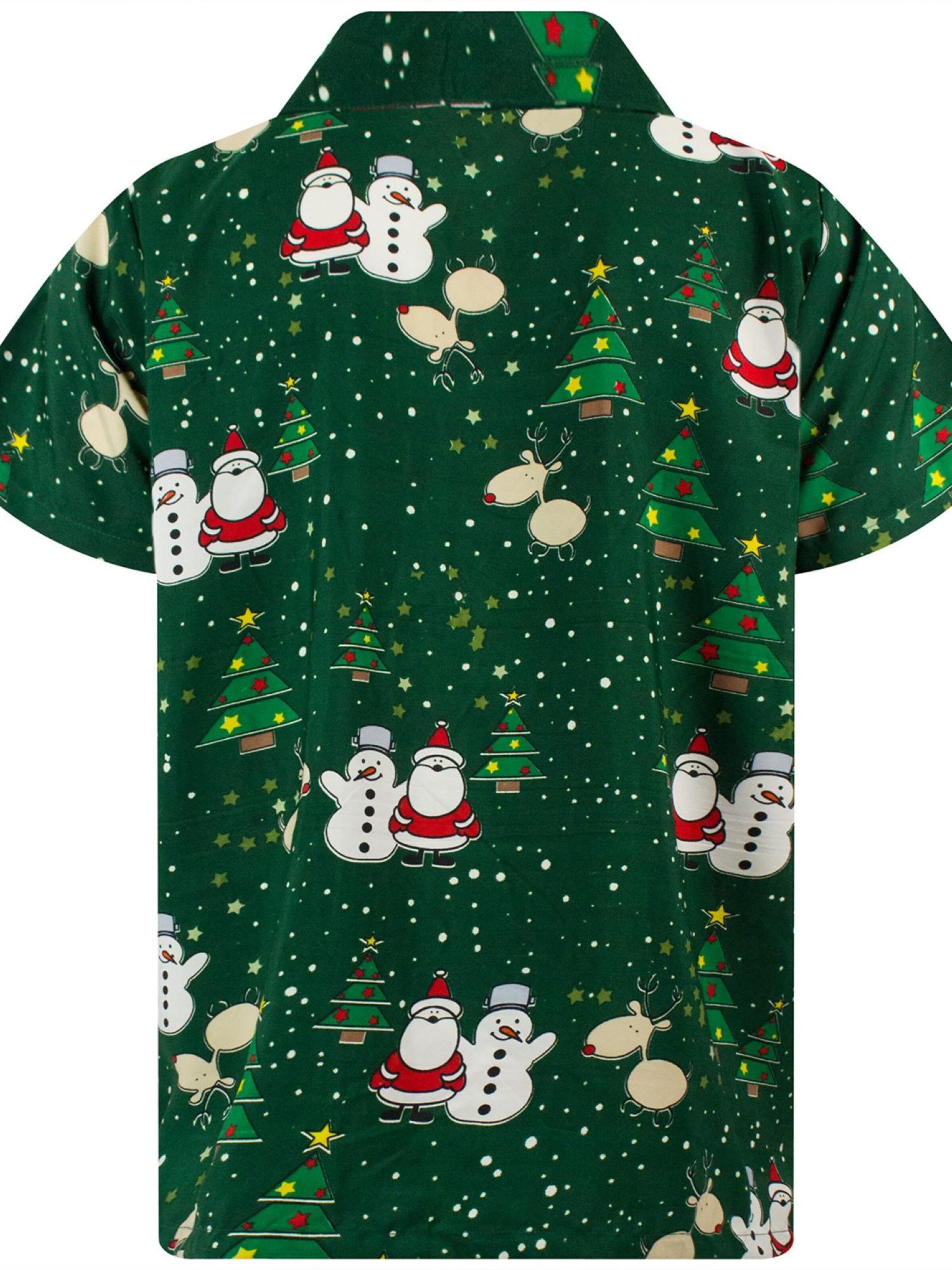 King Kameha Regular Fit Hemd 'Christmas Buddies'‌‌‌‌‌‌‌‌‌ in Grün