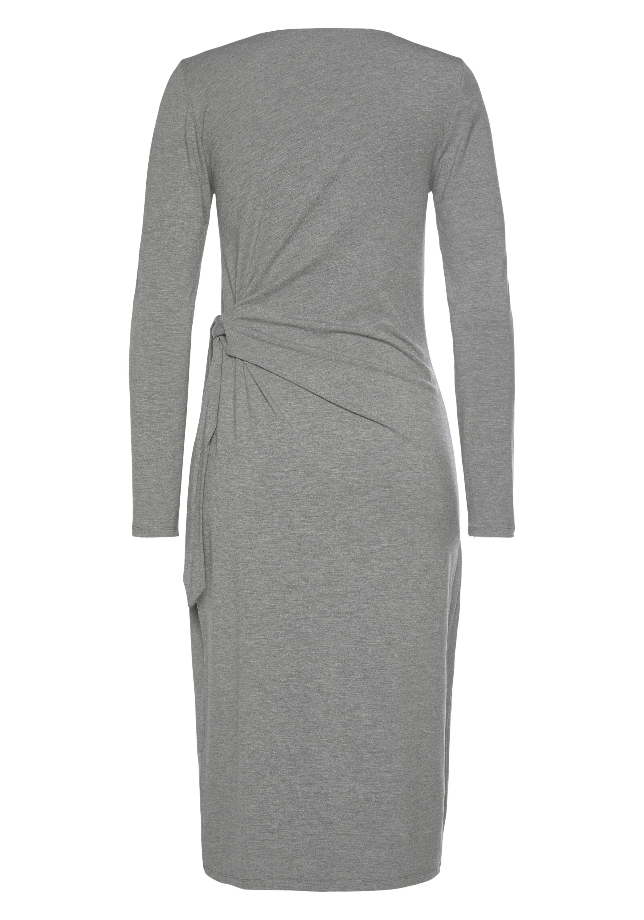 LASCANA Pletené šaty - Sivá